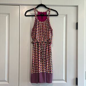 Laundry by Shelly Segal Women's Dress‎ Abstract Print Pink Sleeveless Size M